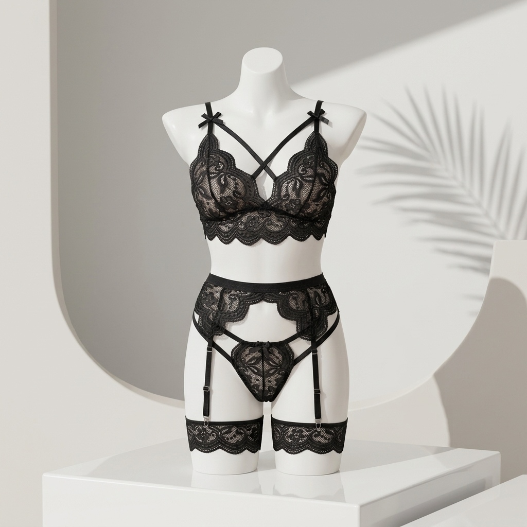 Completo intimo da donna in pi - Garter Belt Set recensione e prezzo