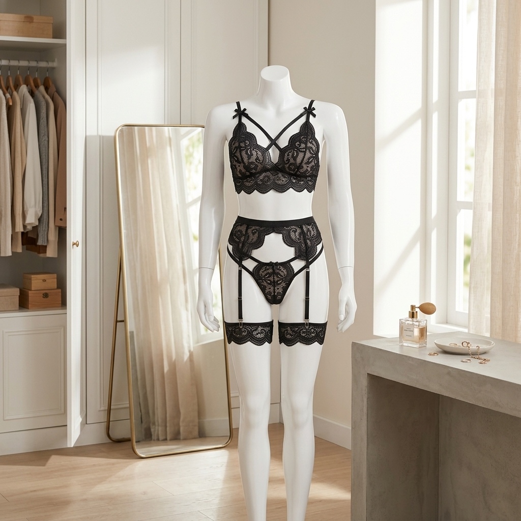 Completo intimo da donna in pi - Garter Belt Set recensione e prezzo